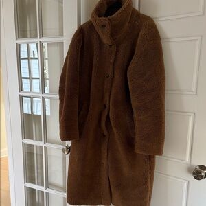 Cozy Brown Gap Teddy Coat